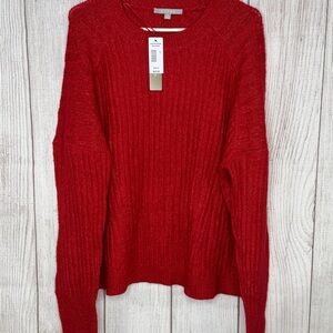 Cyrus Vibrant Red Crew Neck Sweater
